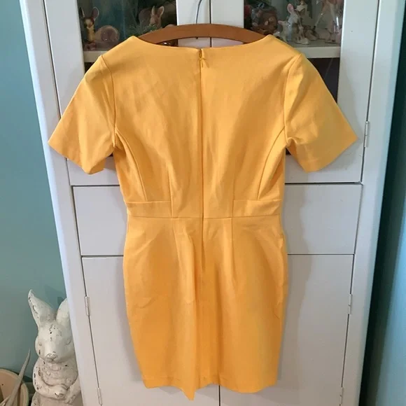Ann Taylor sz 00P Elegant Yellow Dress NWT - Picture 4 of 5